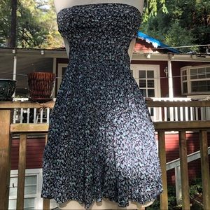 John Galt Strapless Floral Tie Dress